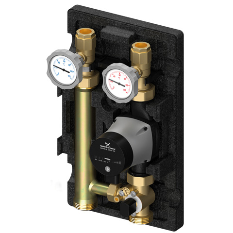 Flamco Pumpengruppe MK 1", m.Motor Pumpe UPM3 HYBRID 25-70, m.Iso M66831.36M