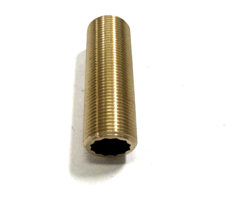 WINDHAGER LANGNIPPEL MS ?"X80 MM Rotguss Langnippel ?" x 80 mm, Rotguss mit Innen 002297