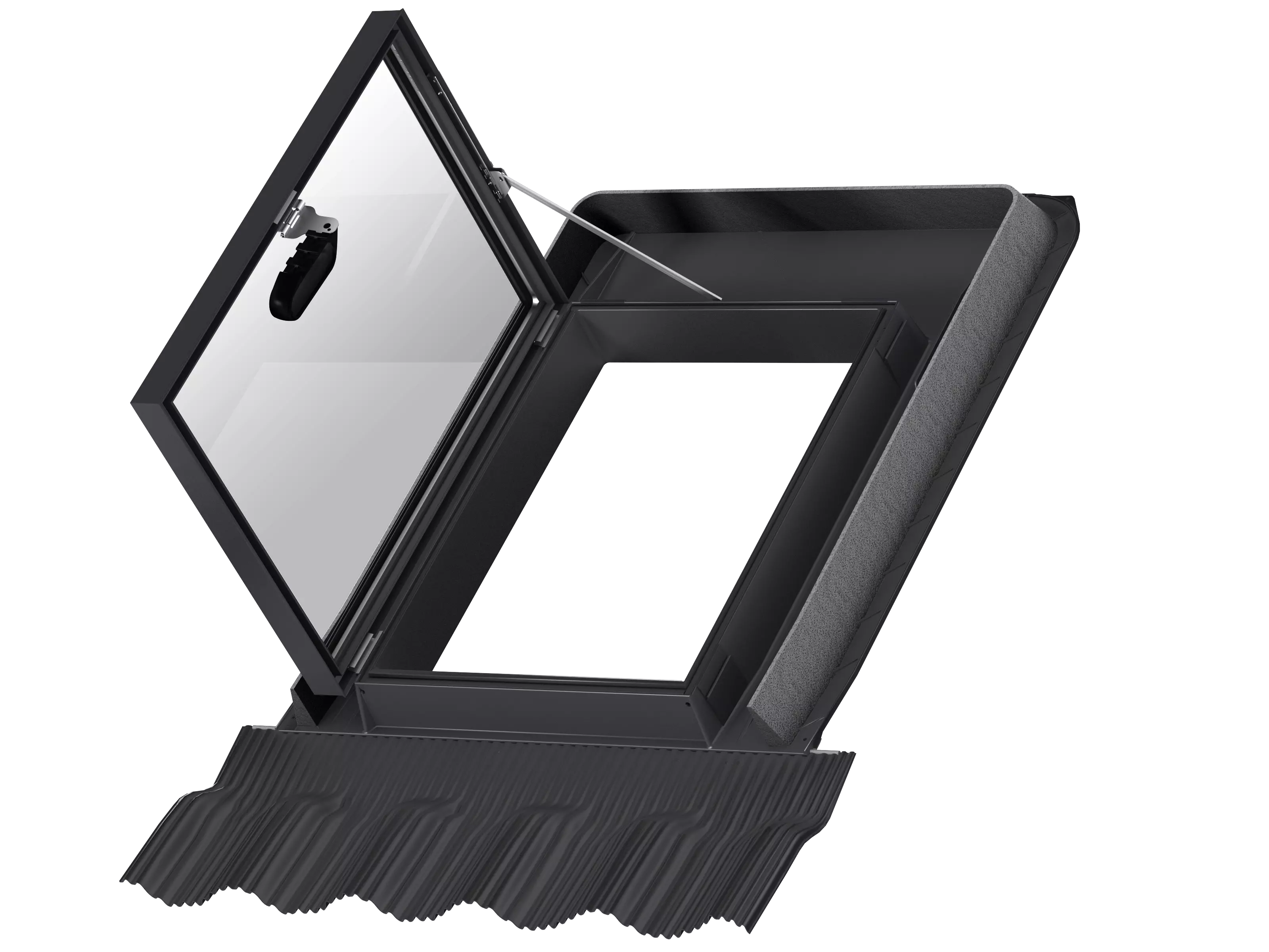 VELUX Dachausstieg Polyeurethan, schwarz, isoliervegl. GVK 0000Z