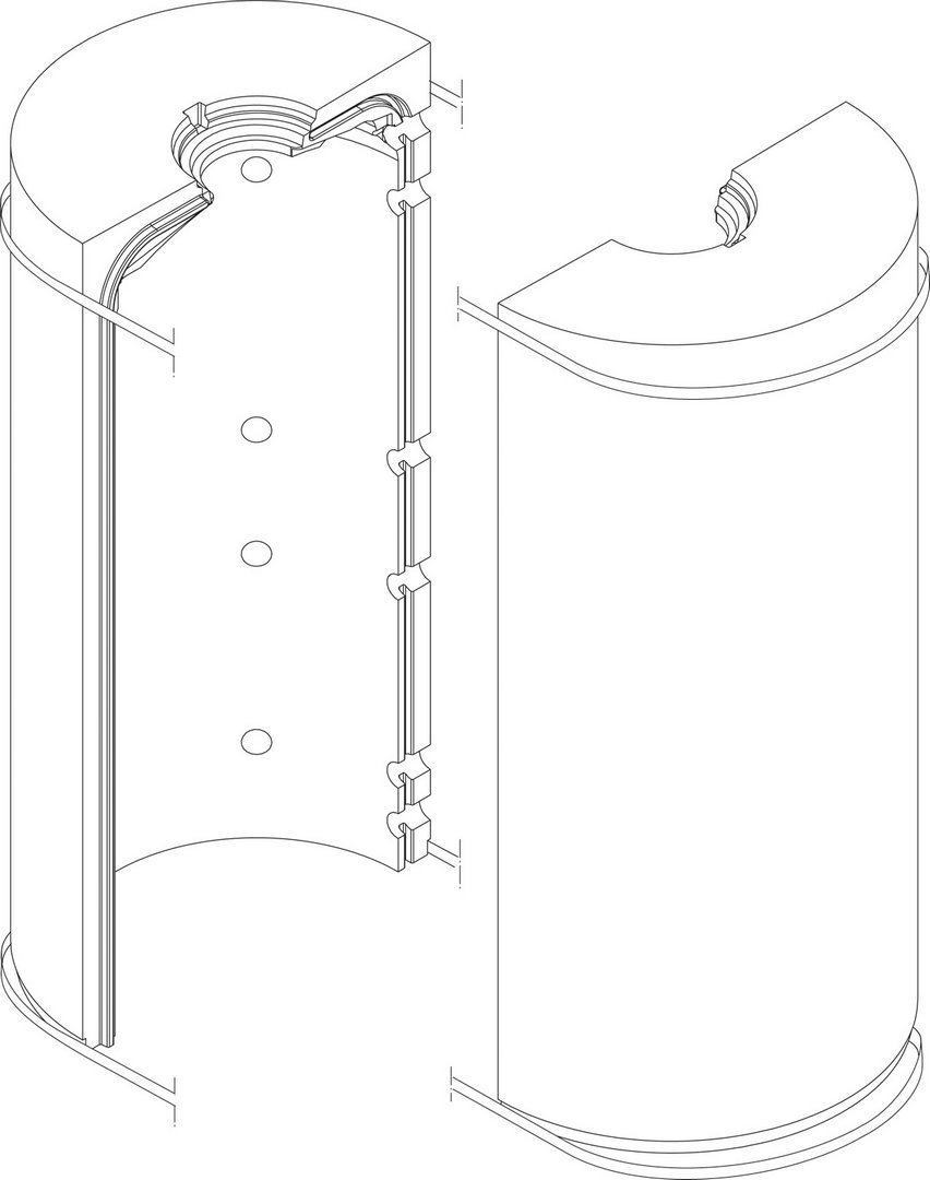 BOSCH Ersatzteil TTNR: 7735501792 Waermeschutz Speicher 1300.6 d:900 everp