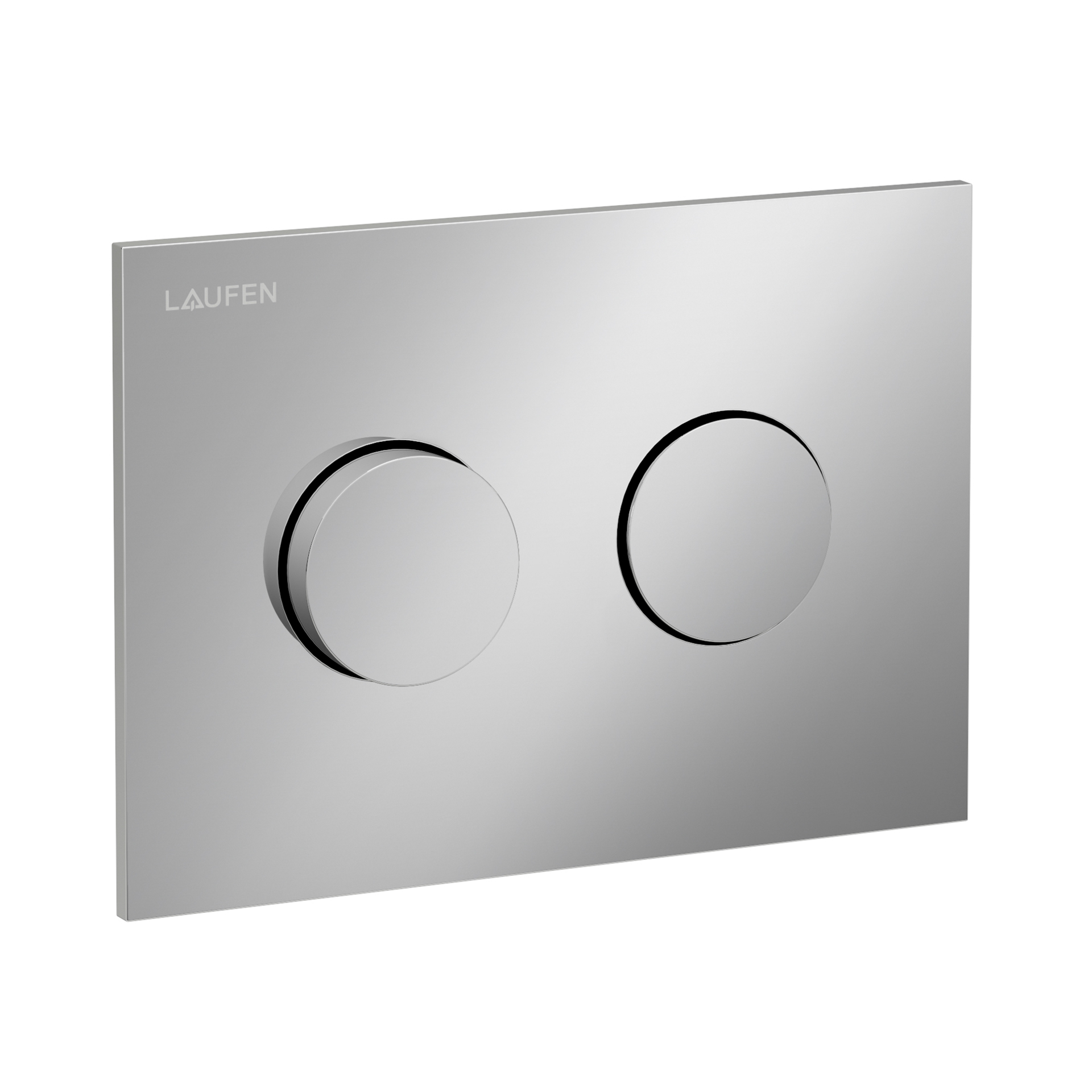 Laufen Betaetigungsplatte GROOVE INEO mit Zweimengenbetaetigung chrom matt H9001170070001