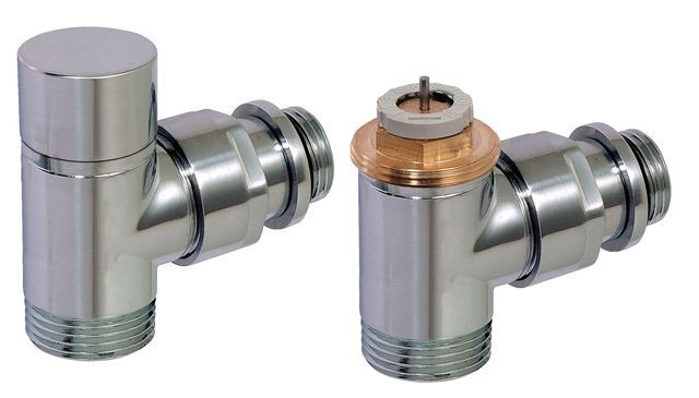 Flamco Design-Therm.-Ventil-Set Eck D3804 G1/2a x G3/4a Eurok. MS verchr. C3804324