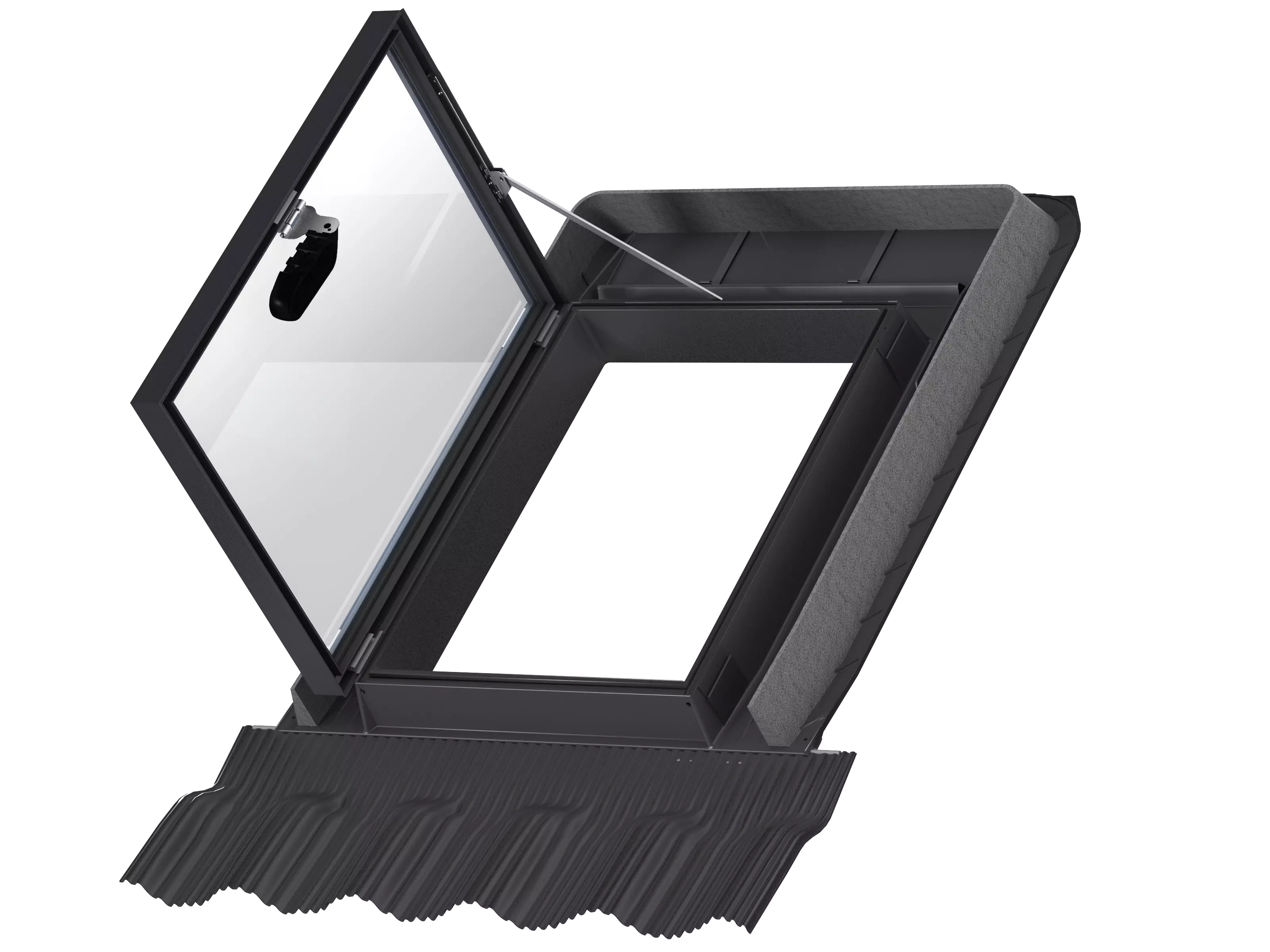 VELUX Dachausstieg Polyeurethan, schwarz, waermegedaemmt GVT 103 0059Z
