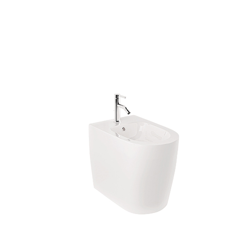 KLUDI RESA R Stand-Bidet 55 cm verdeckte Befestigungen Weiss glaenzend 23BIB0243