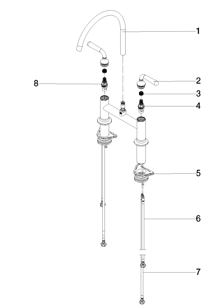 Dornbracht 2-Loch-Brueckenbatt. VAIA 19815809 Bronze gebuerstet 19815809-42 Dornbracht 2-Loch-Brueckenbatt. VAIA 19815809 Bronze gebuerstet 19815809-42