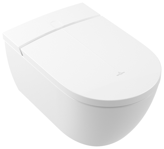 Villeroy Boch Dusch-WC ViClean I-100 ViClean-I100 385x595mm Oval Weiss Alpin CeramicPlus V0E100R1