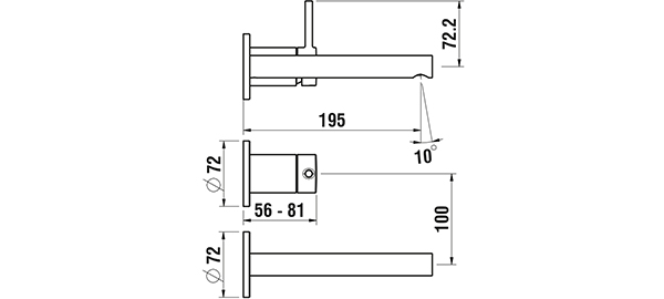 Laufen 2-Griff-Wa-Thermostat UP Twintherm 2-Mischw.-Abg. PVD Blassgold matt HF905475462000 Laufen 2-Griff-Wa-Thermostat UP Twintherm 2-Mischw.-Abg. PVD Blassgold matt HF905475462000