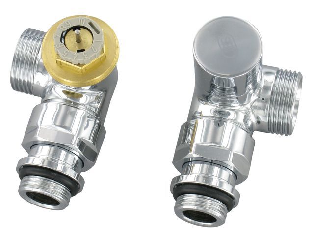 Flamco Design-Therm.-Ventil-Set Wi.eck D3933 G1/2a x G3/4a EK, M30x1,5, MS verchr. CL342002001