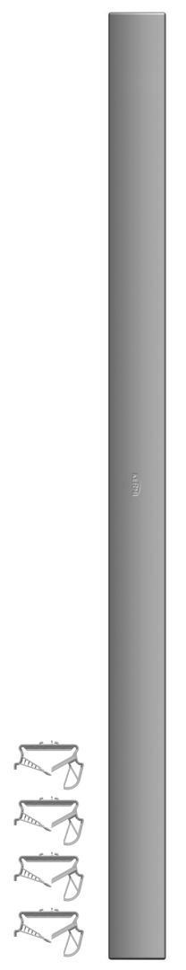 Abdeckung seitllich incl. Haltebuegel fuer Verteo Typ 22 BH 1200 RAL9016 ZA01560006