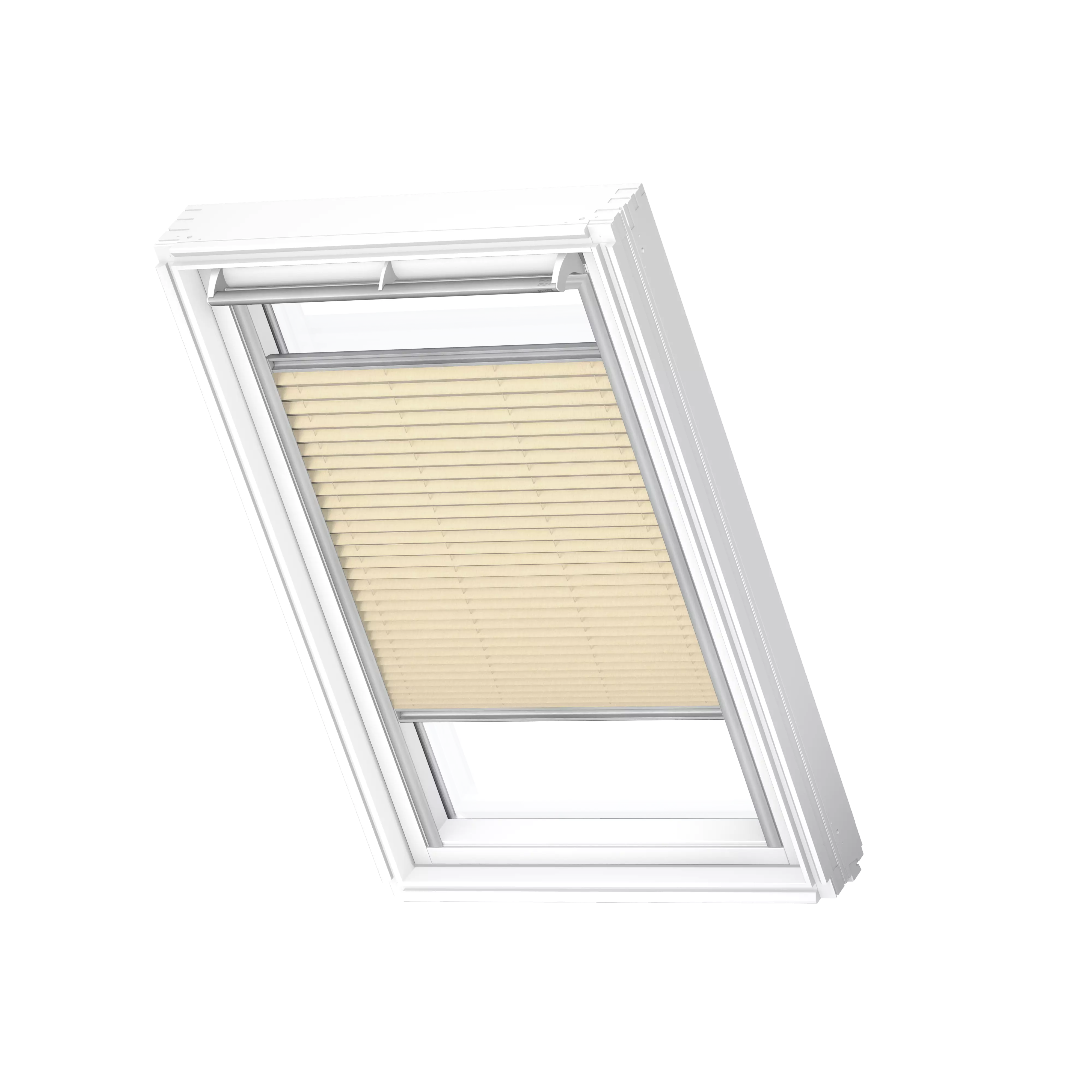 VELUX Plissee manuell Cremebeige, alu Schiene, Premium FHL M31 1278S