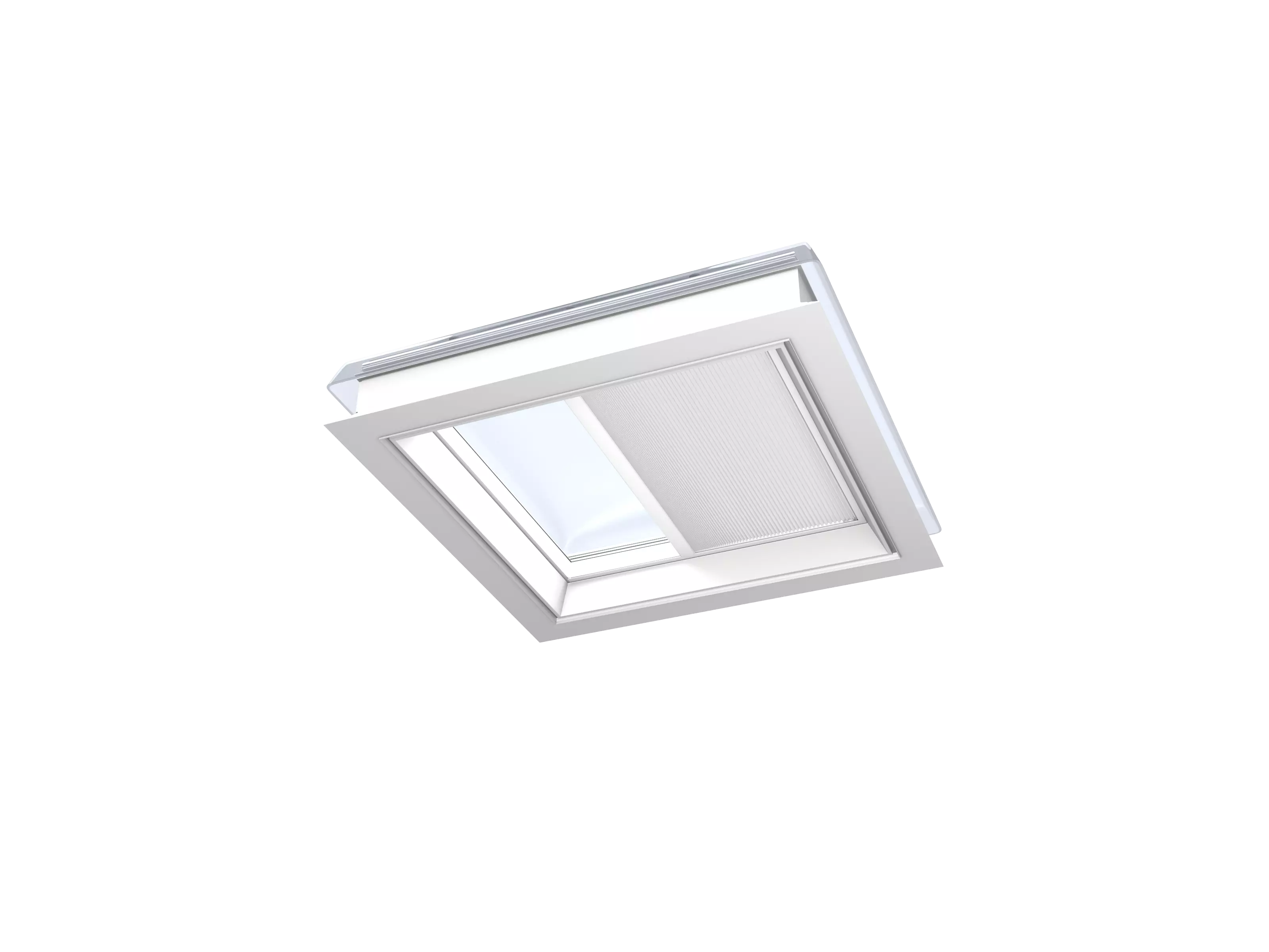 VELUX Elektro-Wabenplissee Flachdach Weiss, weisse Schiene, Standard FMK 060060 1045KWL