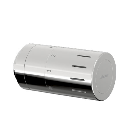 Flamco Design-Thermostatkopf TC-D1 chrom Klemmanschluss mit Nullstellung F35323