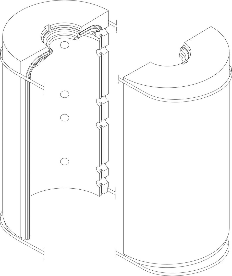 BOSCH Ersatzteil TTNR: 7735501789 Waermeschutz Speicher 750.6 d:790 everp