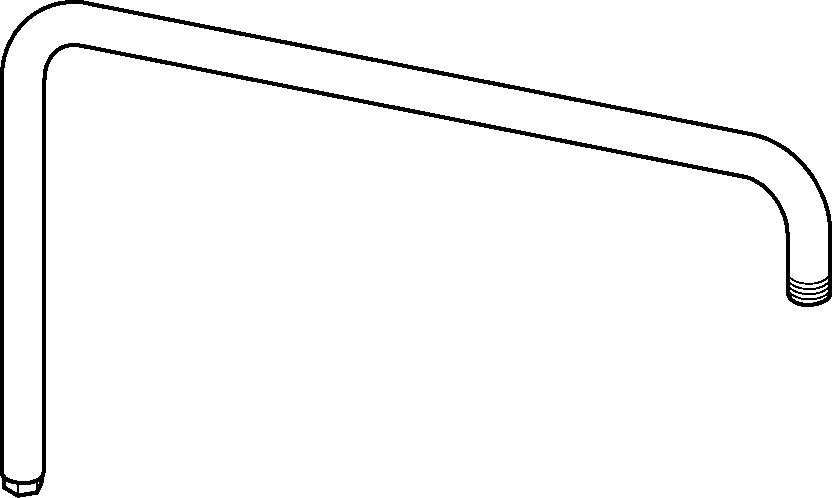 Hansa Brausearm ohne Kopfbrause HANSA 59913810 chr 59913810