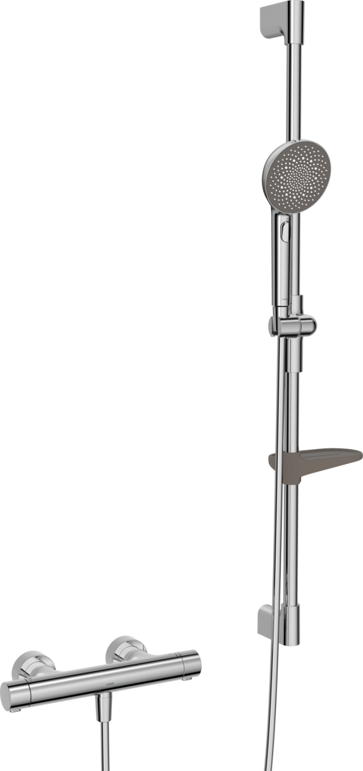Hansa Brausebatt. m. Brausegarnitur HANSAPRISMA 4813 3-strahlig chr H=970 48130431
