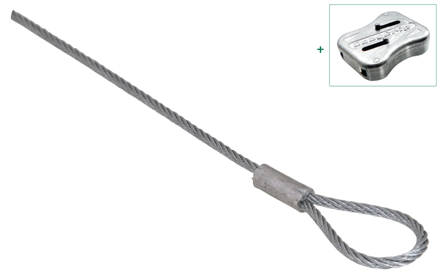 Walraven Drahtseil-Schlaufe DobyGrip ev 1 m x 1 mm - inkl. Schloss 09481101 Walraven Drahtseil-Schlaufe DobyGrip ev 1 m x 1 mm - inkl. Schloss 09481101