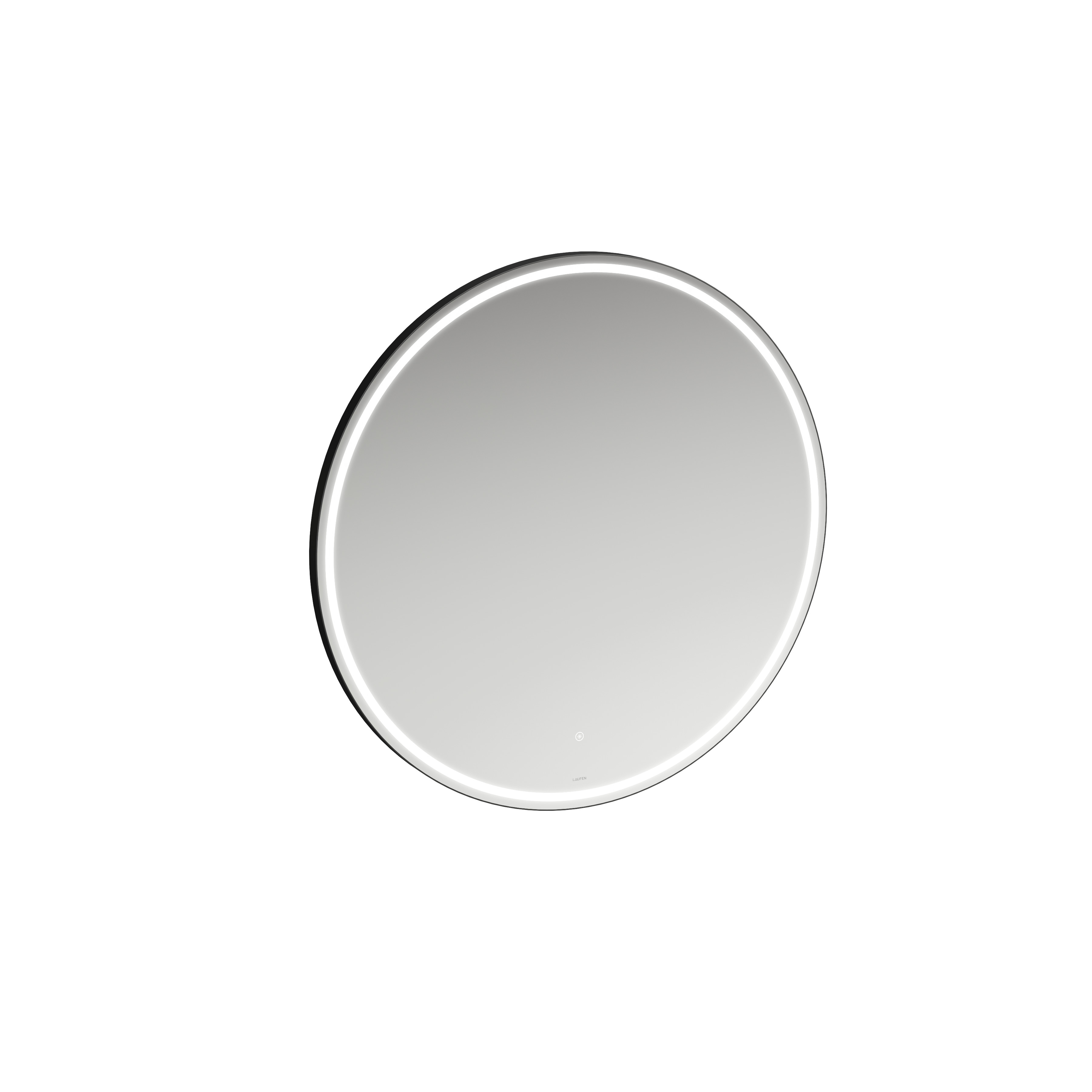 Laufen Base 2.0 Spiegel 44439.2, rund LED Bel.,1 Sensorsch., 1000x1000 schw.m H4443921084501