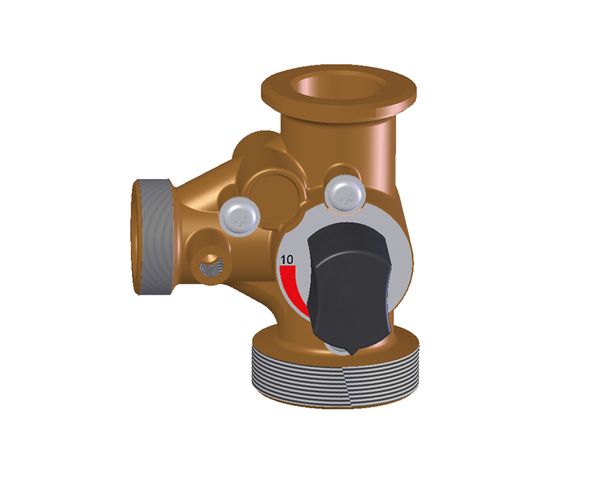 Flamco T-Mischer m. Bypass 1 1/2" AG, 1" AG, rechte Ausfuehrung ME-66625.3 Flamco T-Mischer m. Bypass 1 1/2" AG, 1" AG, rechte Ausfuehrung ME-66625.3