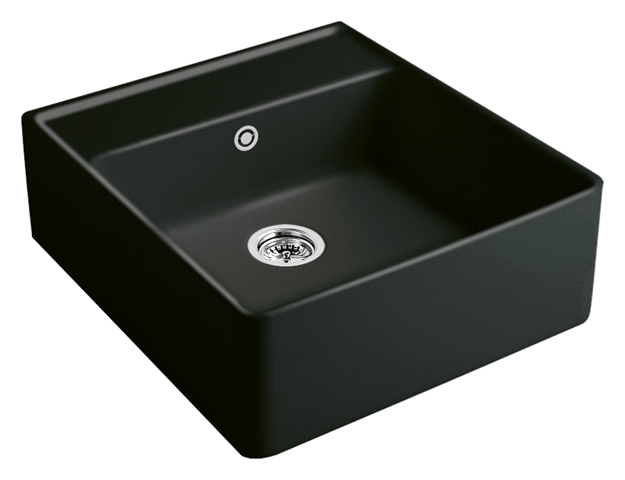 Villeroy Boch Spuelstein 595x630mm Exc-Garn. Spuelbecken m.tig aus Keramik Ebony cplus 632062S5 Villeroy Boch Spuelstein 595x630mm Exc-Garn. Spuelbecken m.tig aus Keramik Ebony cplus 632062S5