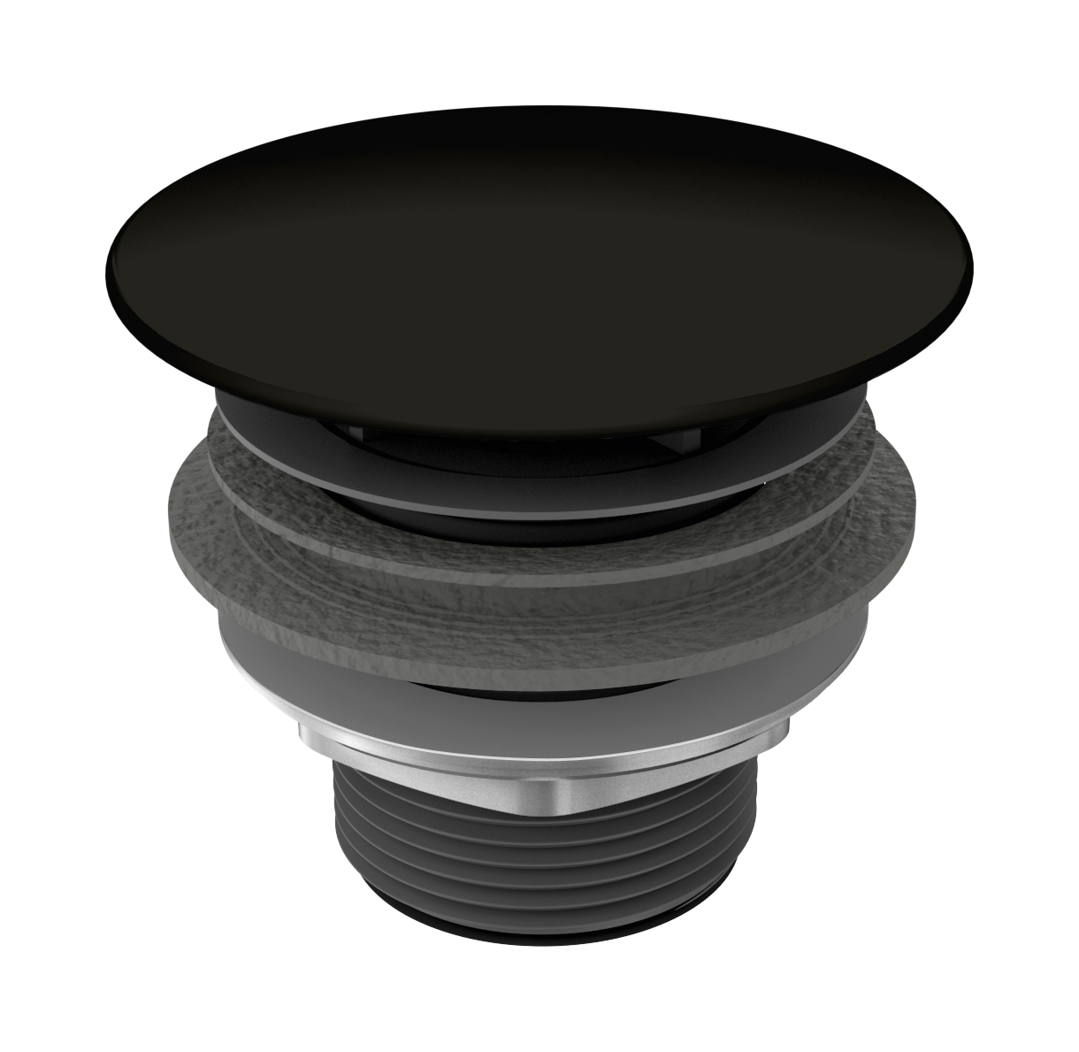 Kaldewei Permanentablaufventil Mod. 3904 mit emaill. Deckel,rund,schwarz matt 100 905800000676