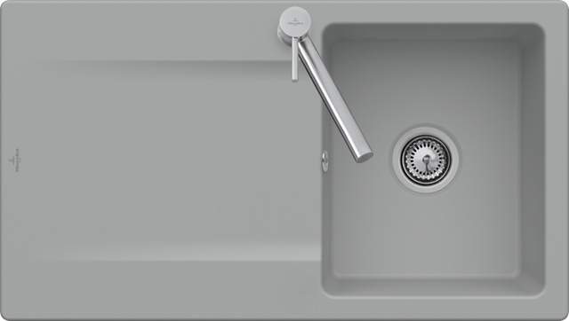 Villeroy Boch SP Siluet 50 flat 33350F 880x490mm re-eckig Stone White cplus 33350FRW
