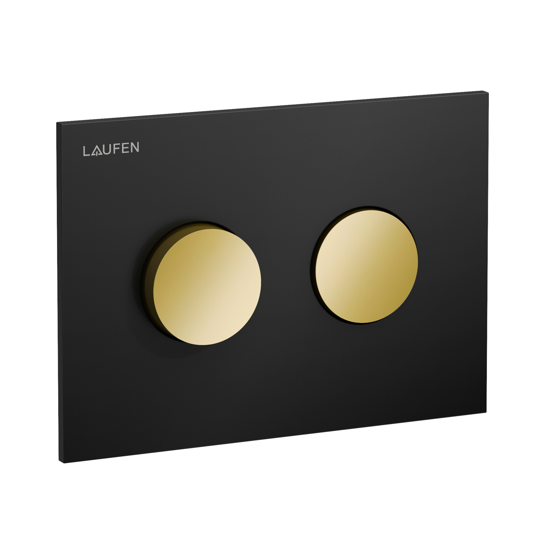 Laufen Betaetigungsplatte GROOVE INEO mit Dual-Flush schw matt/Tasten Gold glzd H9001171250001