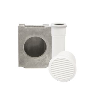 Skoberne Bypasselement, WDVS XXs, 250 mm, mit Lueftungsgitter D 125 730036