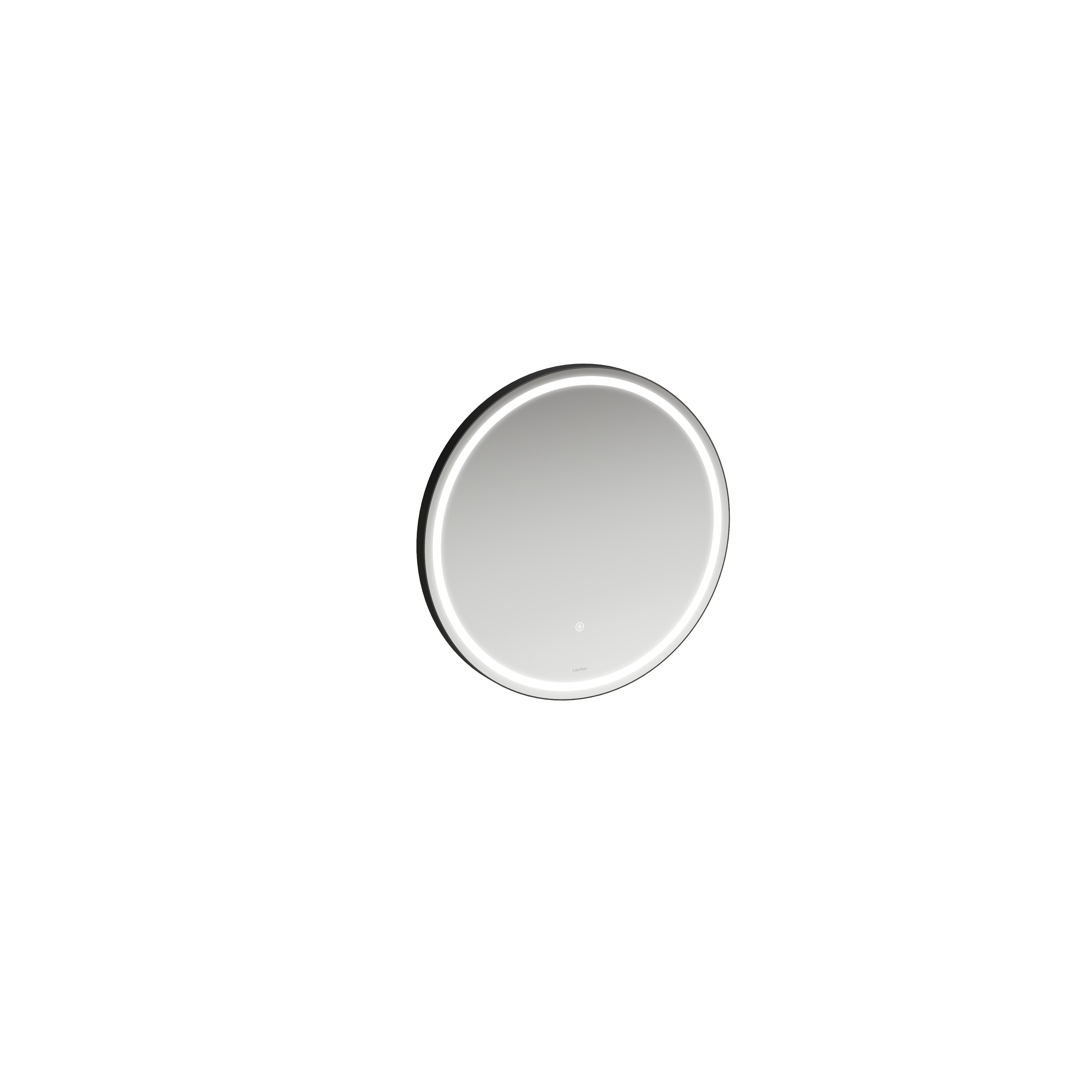 Laufen Base 2.0 Spiegel 44439.0, rund LED Bel.,1 Sensorsch., 600x600 schw.m H4443901084501
