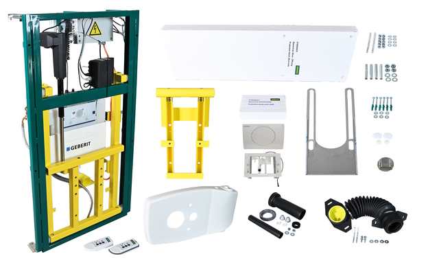 Walraven Vorwandelement Vario WC DeLuxe 30 L elektr. Abl. senkr. f. Dusch-WC 0353605