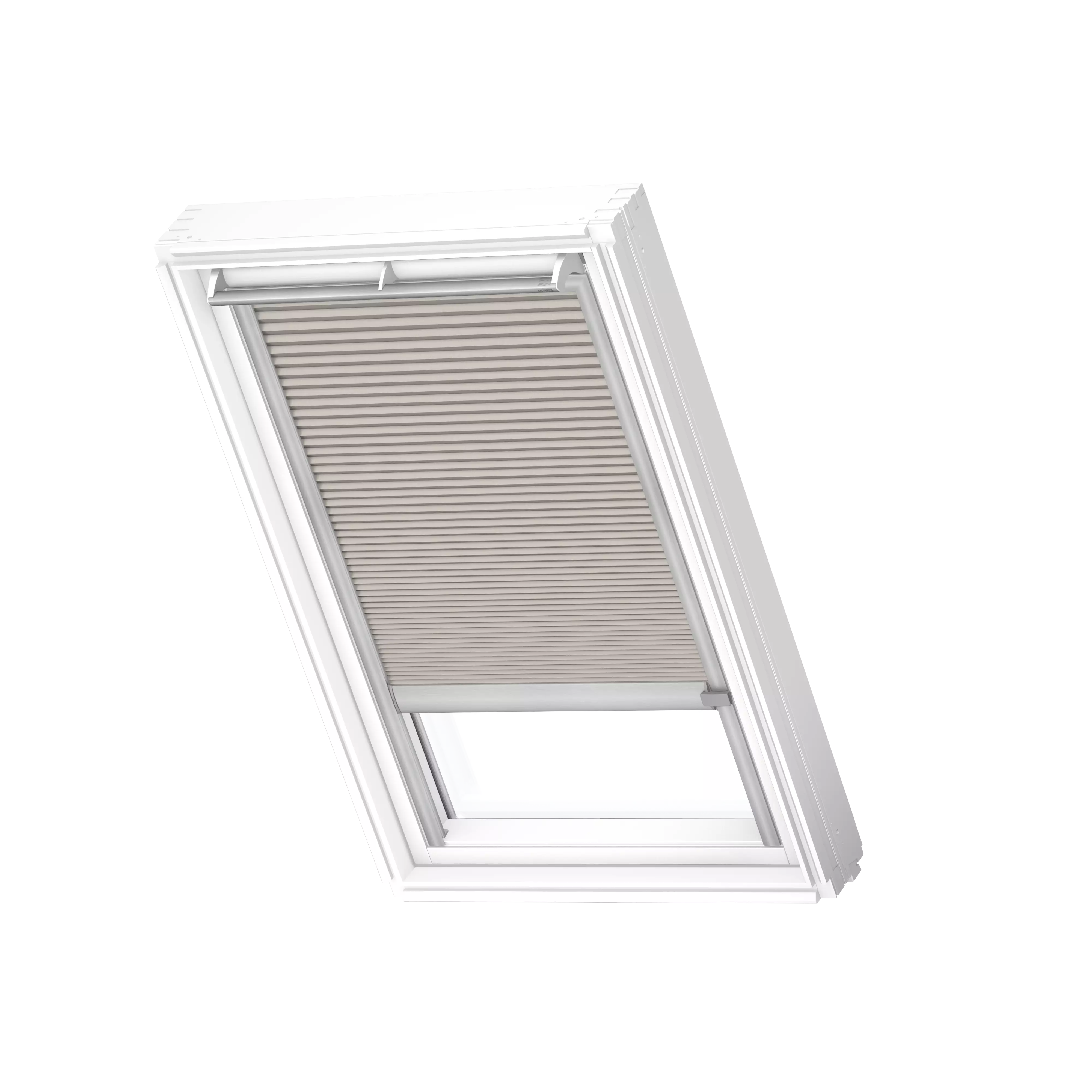 VELUX Wabenplissees elektro Cremegrau, alu Schiene, Premium FMC MK10 1171K