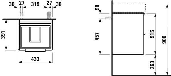 Laufen WTU BASE 391x433x515 2 Schubl m.Griff f.WT H815281 verkehrsgrau H4021321102661 Laufen WTU BASE 391x433x515 2 Schubl m.Griff f.WT H815281 verkehrsgrau H4021321102661