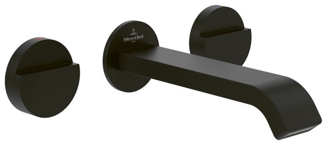 Villeroy Boch Dreiloch-Waschtischarmatur Dawn 60x201x60mm Rund Matt Black TVZ106002000K5 Villeroy Boch Dreiloch-Waschtischarmatur Dawn 60x201x60mm Rund Matt Black TVZ106002000K5