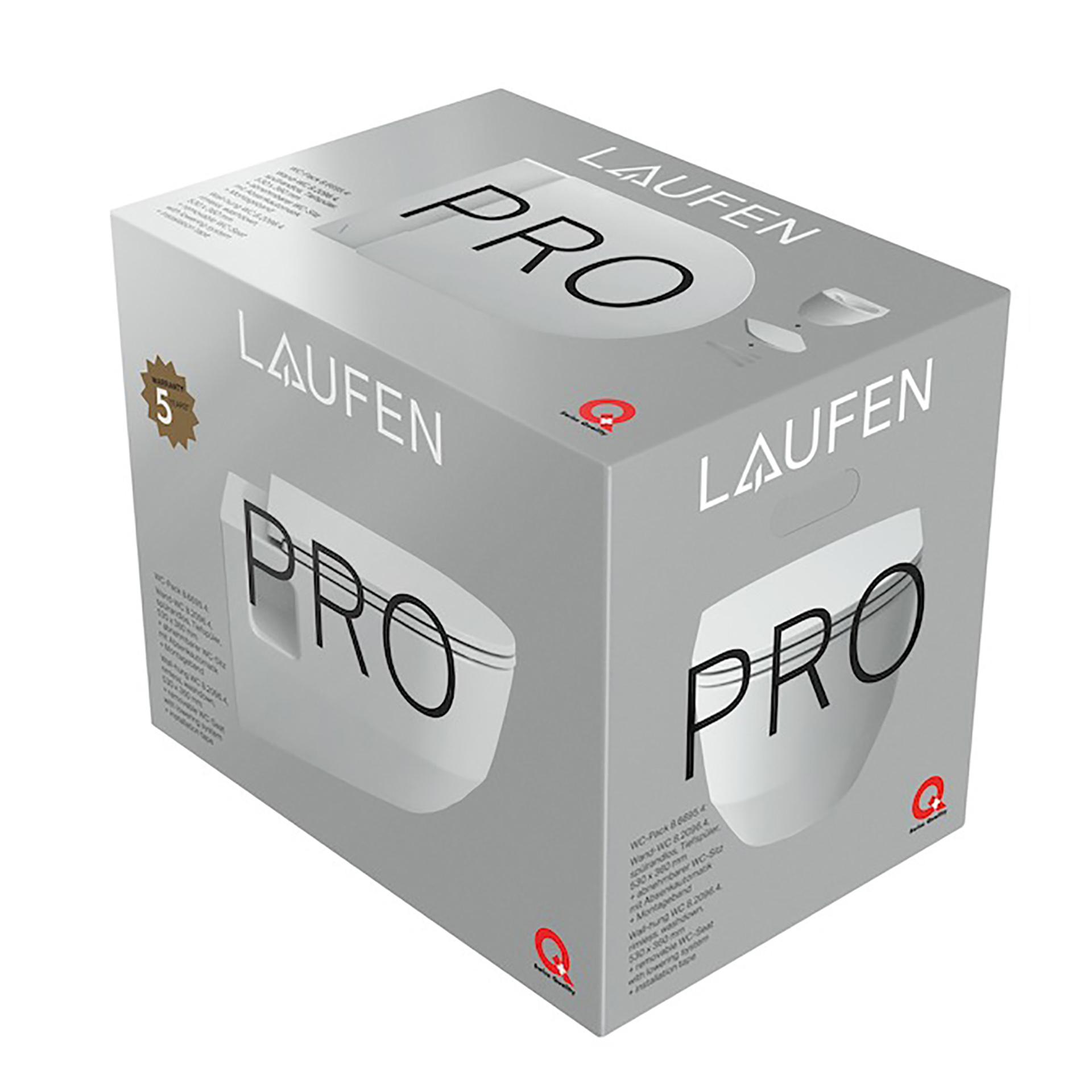 Laufen Pack T-WC wandh.+Sitz PRO 530x360 spuelrandlos offene Bef. (Nischen) weiss H8669540000001 Laufen Pack T-WC wandh.+Sitz PRO 530x360 spuelrandlos offene Bef. (Nischen) weiss H8669540000001