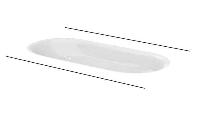 Bette Waschtische Oval Comodo Unterbau Anthracite 774x380x120/2mm A218-401 Bette Waschtische Oval Comodo Unterbau Anthracite 774x380x120/2mm A218-401