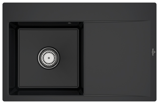 Villeroy Boch SP SuBadewanneay Style 45 Flat 780x510mm Ablgarn. IB li Keram. Ebony cplus 33481FS5