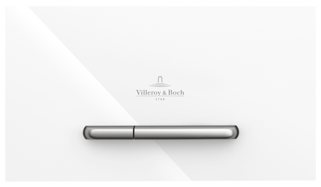 Villeroy Boch WC-Betaetigungsplatte ViConnect 125x259x77mm Eckig Glass Glossy White 922160RE Villeroy Boch WC-Betaetigungsplatte ViConnect 125x259x77mm Eckig Glass Glossy White 922160RE