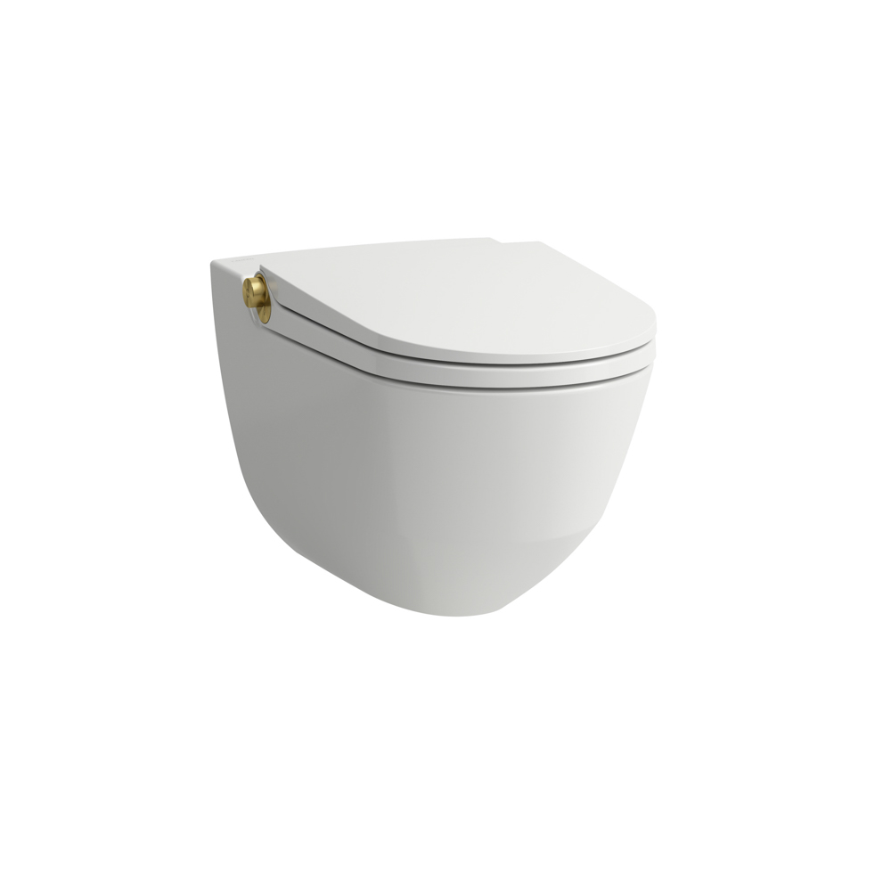 Laufen Dusch-T-WC wandh. RIVA 600x355x405 rim. LCC we m. Controller Gold gl H8206914010001 Laufen Dusch-T-WC wandh. RIVA 600x355x405 rim. LCC we m. Controller Gold gl H8206914010001