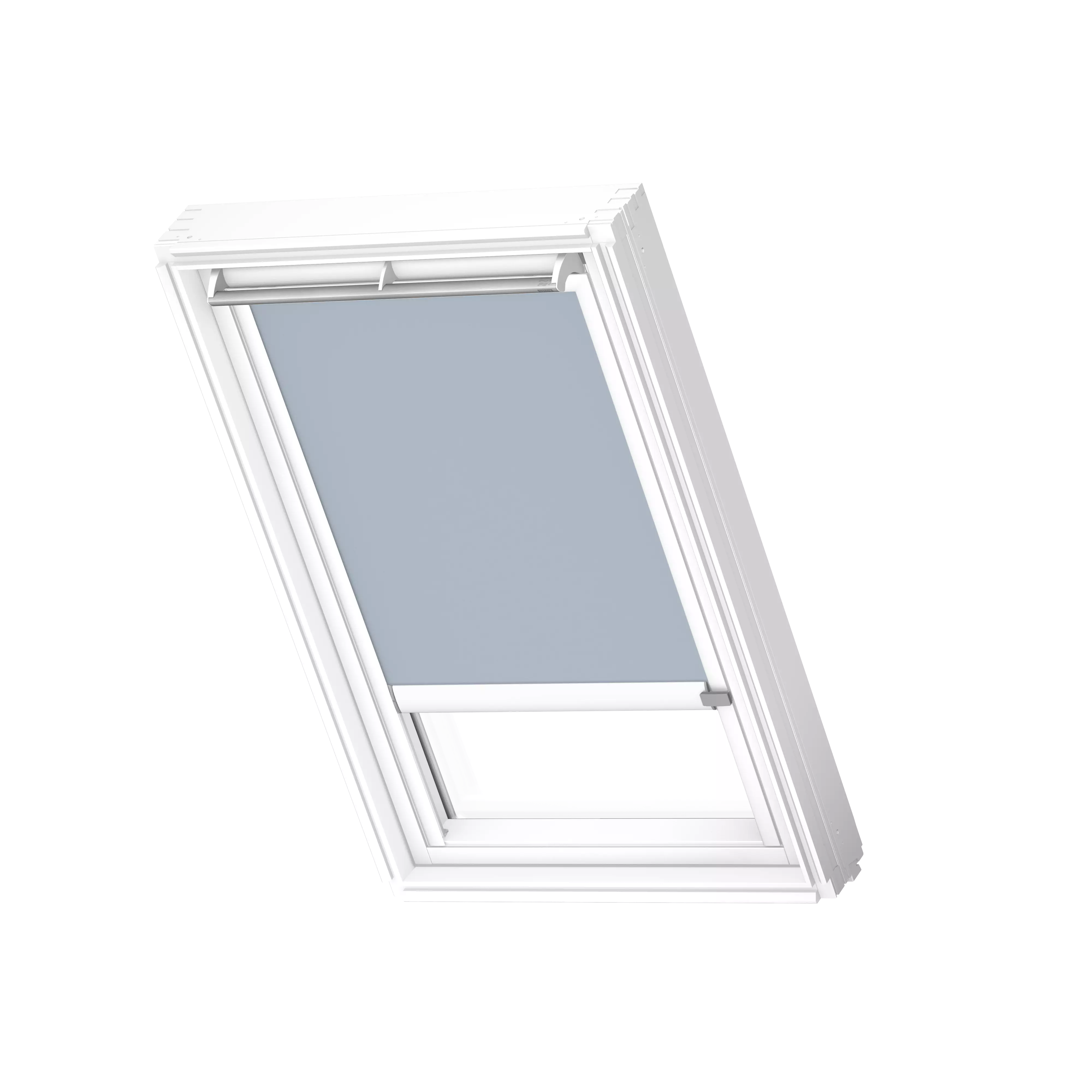 VELUX Verdunkelungs-Rollo elektro Himmelblau, weisse Schiene, Premium DML MK10 4576KWL