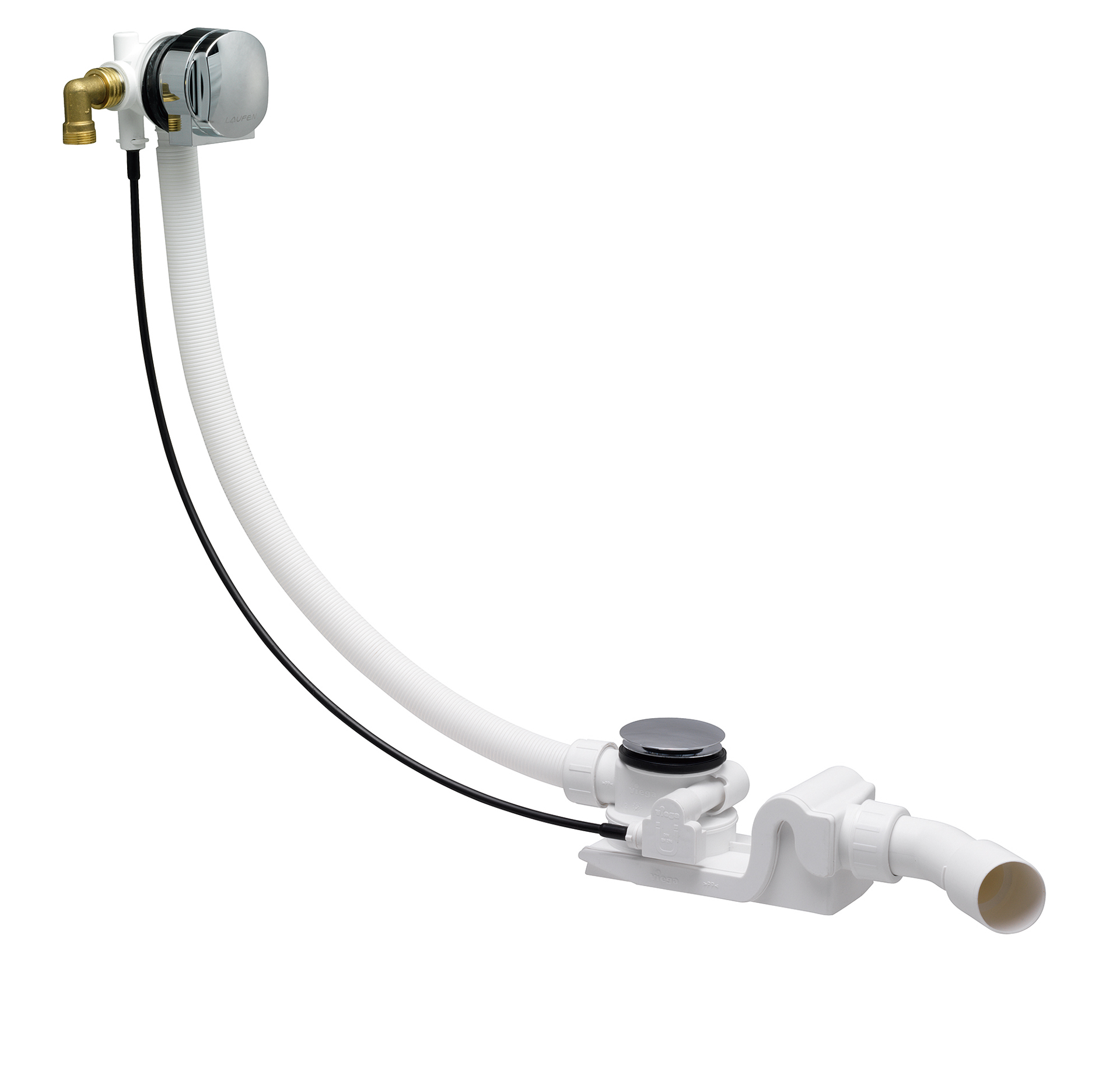 Laufen Ab- und ueberlaufgarnitur ALESSI mit Wannenzulauffunktion chrom H2944580000001 Laufen Ab- und ueberlaufgarnitur ALESSI mit Wannenzulauffunktion chrom H2944580000001
