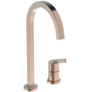 Ideal Standard 2-Loch-Kuechenarmatur Gusto Ausld.204mm eckigerAuslauf Sunset Rose BD423J4
