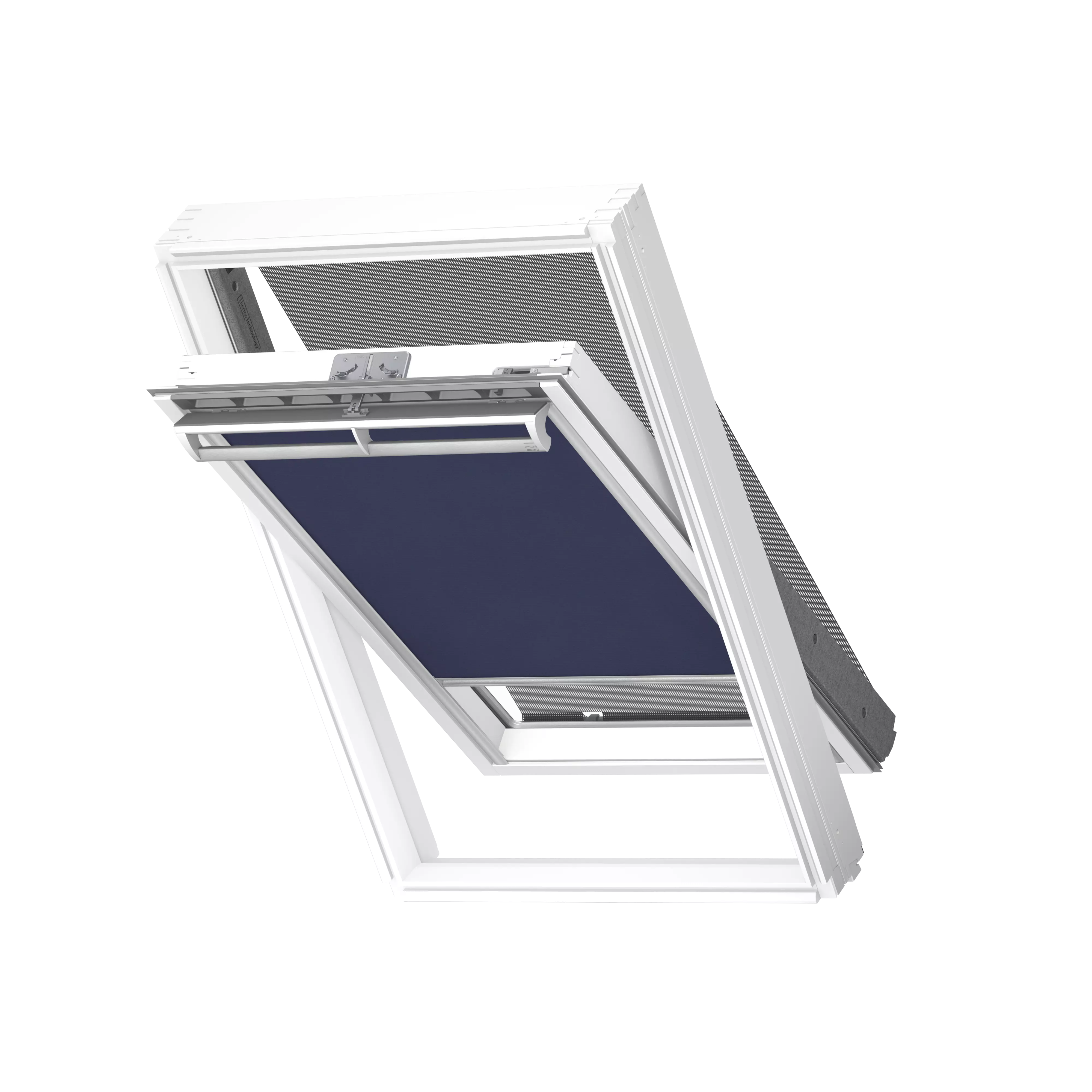 VELUX Vorteils-Set Markise u. Rollo Dunkelblau, alu Schiene, Standard ROF S08 9050S