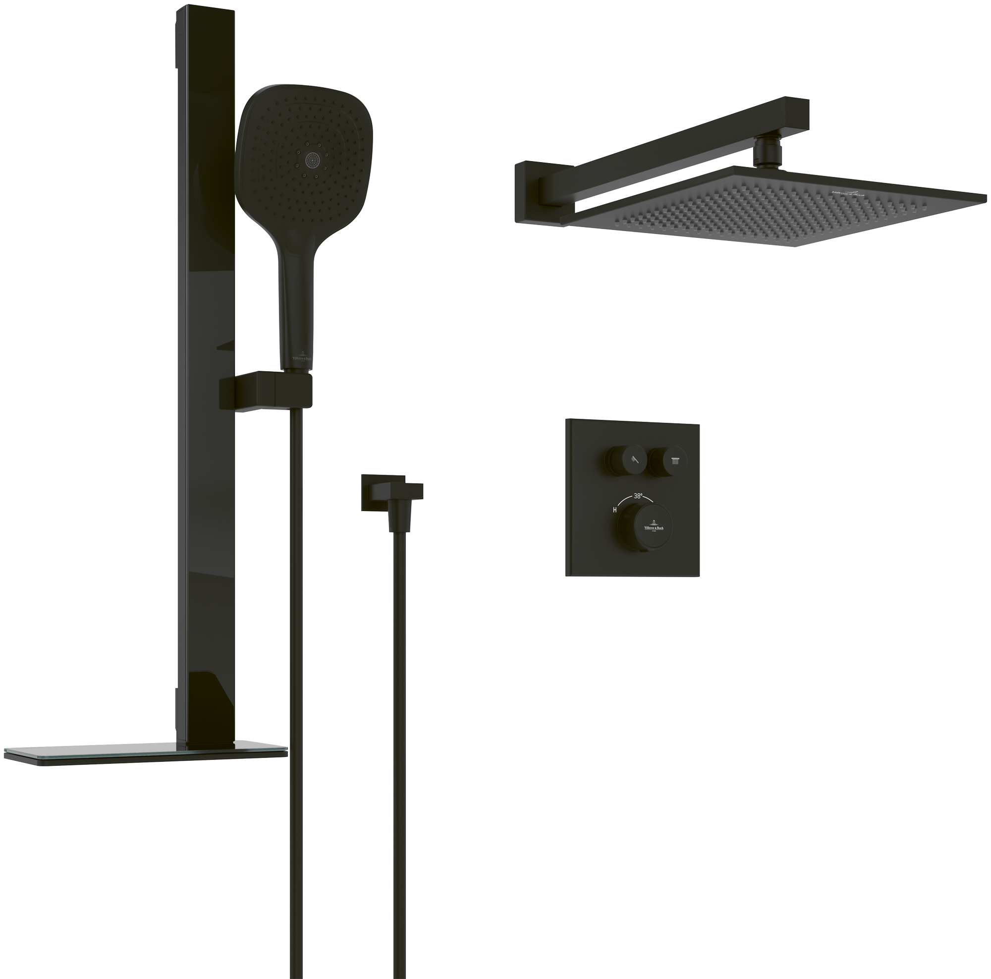 Villeroy Boch Duschsys Universal Taps TVZ000102000 325x586x1221mm Ru. Matt Black TVZ000102000K5 Villeroy Boch Duschsys Universal Taps TVZ000102000 325x586x1221mm Ru. Matt Black TVZ000102000K5
