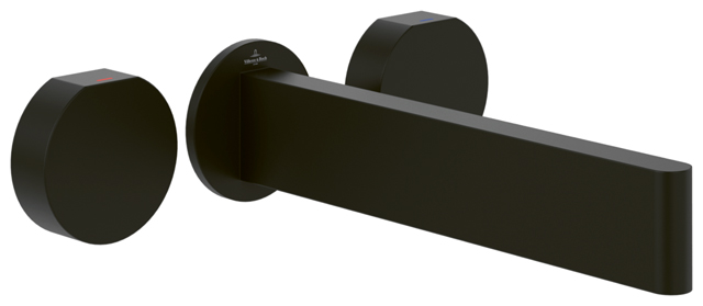 Villeroy Boch Dreiloch-Waschtischarmatur Dawn 60x220x60mm Rund Matt Black TVZ106006000K5 Villeroy Boch Dreiloch-Waschtischarmatur Dawn 60x220x60mm Rund Matt Black TVZ106006000K5