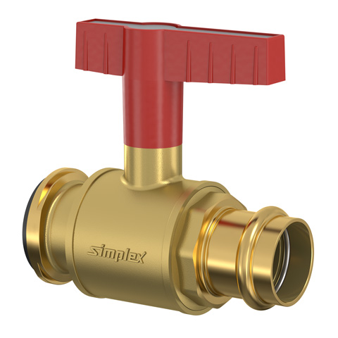 Flamco Pumpen-Kugelhahn m. Flamcouegelgriff DN25 Press 28 PN16 M+V Kontur MS F10521