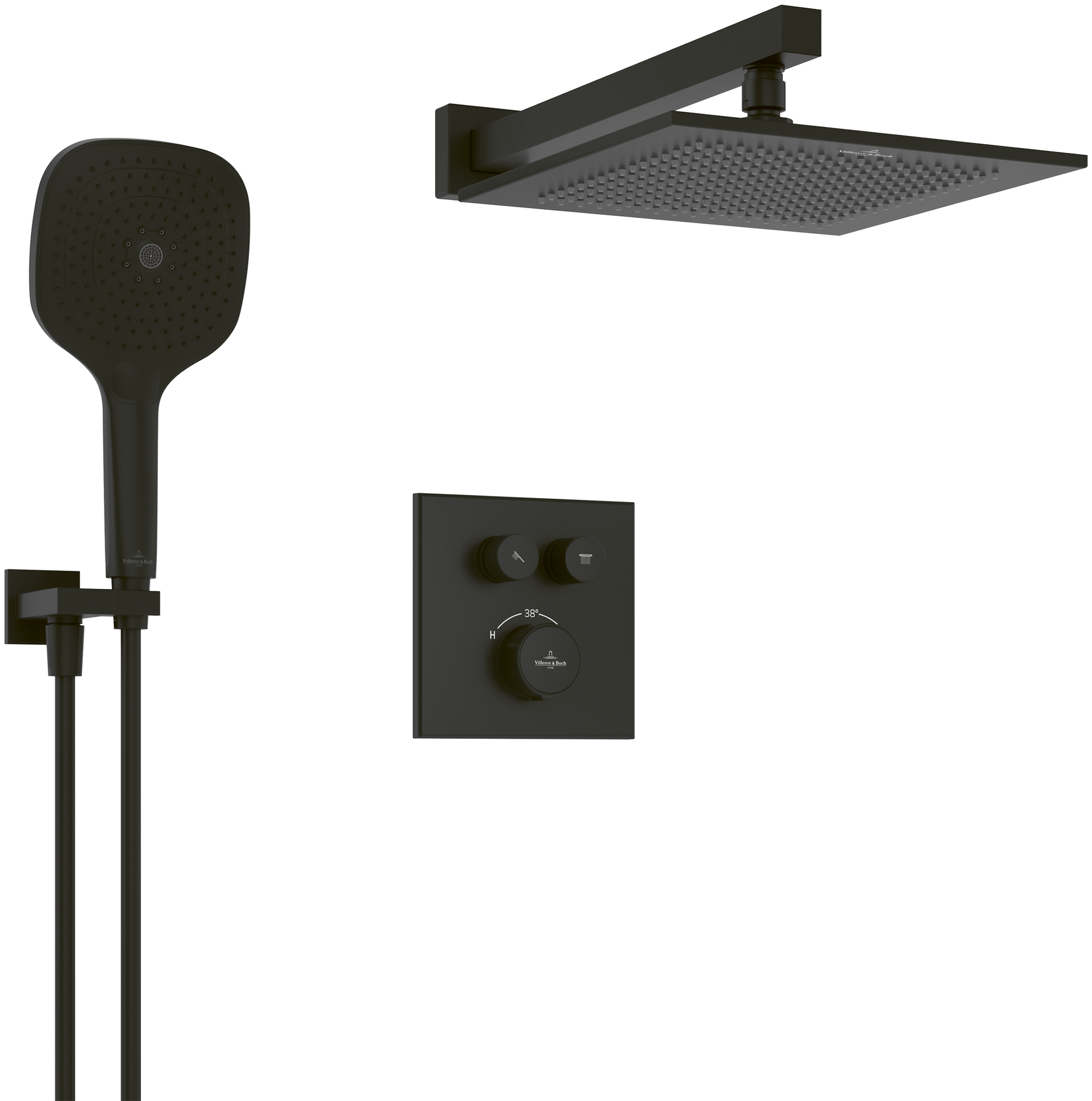 Villeroy Boch Duschsys Universal Taps TVZ000101000 325x586x1221mm Ru. Matt Black TVZ000101000K5 Villeroy Boch Duschsys Universal Taps TVZ000101000 325x586x1221mm Ru. Matt Black TVZ000101000K5