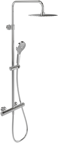 Villeroy Boch Duschsystem mit drei Funktionen Verve Showers 287x472x1093mm Rund Chrom TVS10900500061 Villeroy Boch Duschsystem mit drei Funktionen Verve Showers 287x472x1093mm Rund Chrom TVS10900500061
