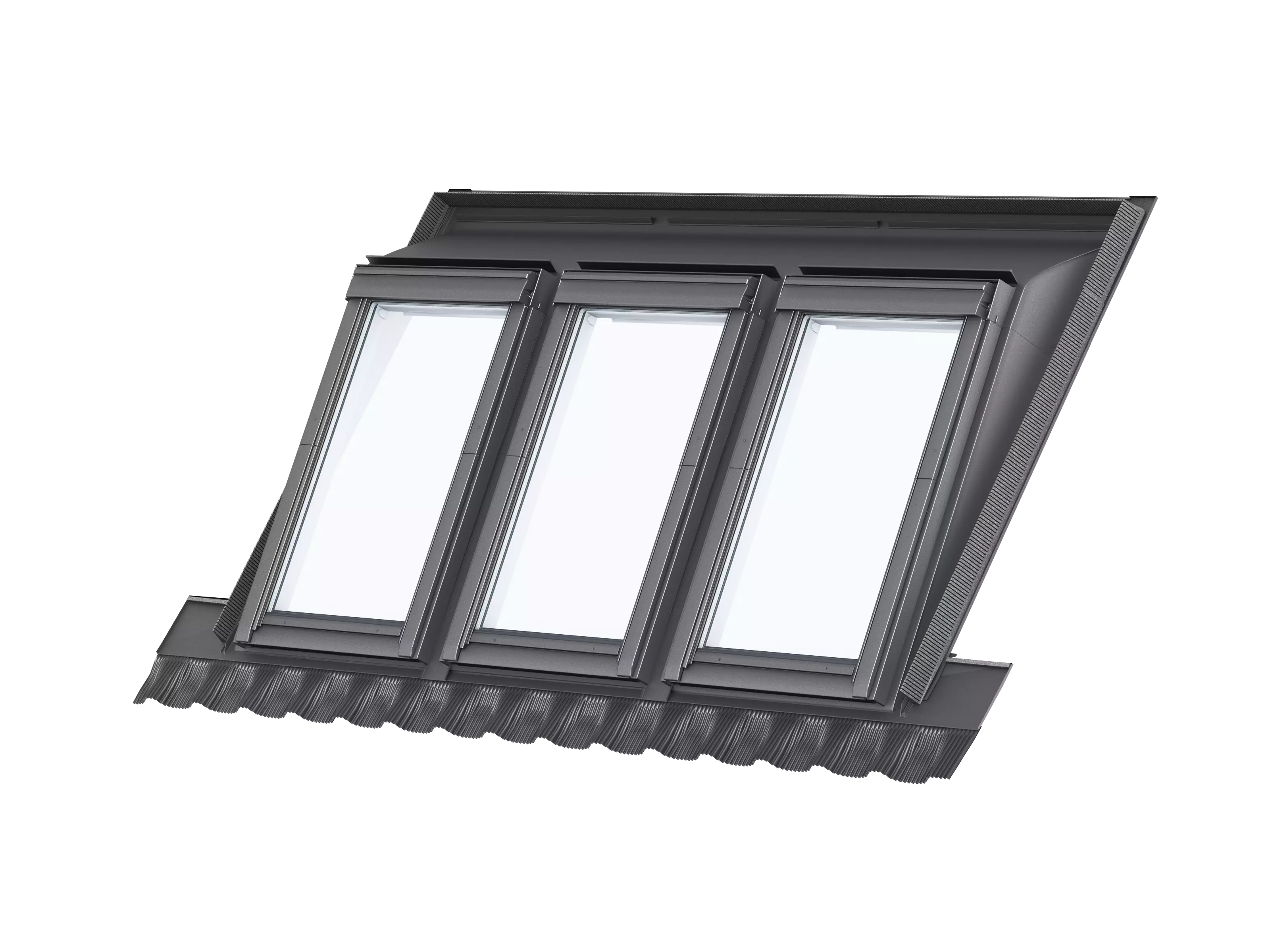 VELUX Kombi-Aufkeilrahmen Ziegel hoch/Welle Alu EAW FK06 6031E