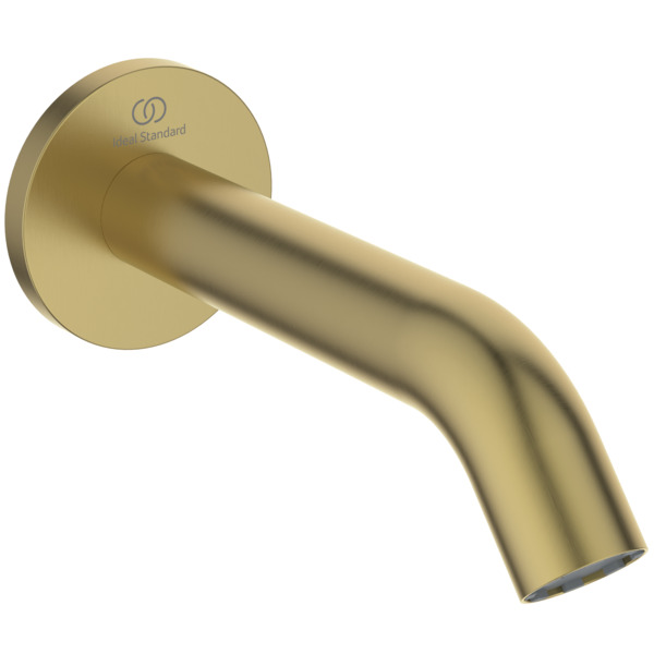 Ideal Standard Wandauslauf JOY, Ausld.160mm, m.runder Rosette, Brushed Gold BC805A2