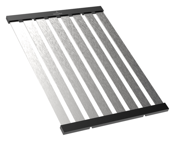 Villeroy Boch Abtropfgitter faltbar Zubehoer 480x347x13mm Eckig Aluminium Gebuerstet 9K130071