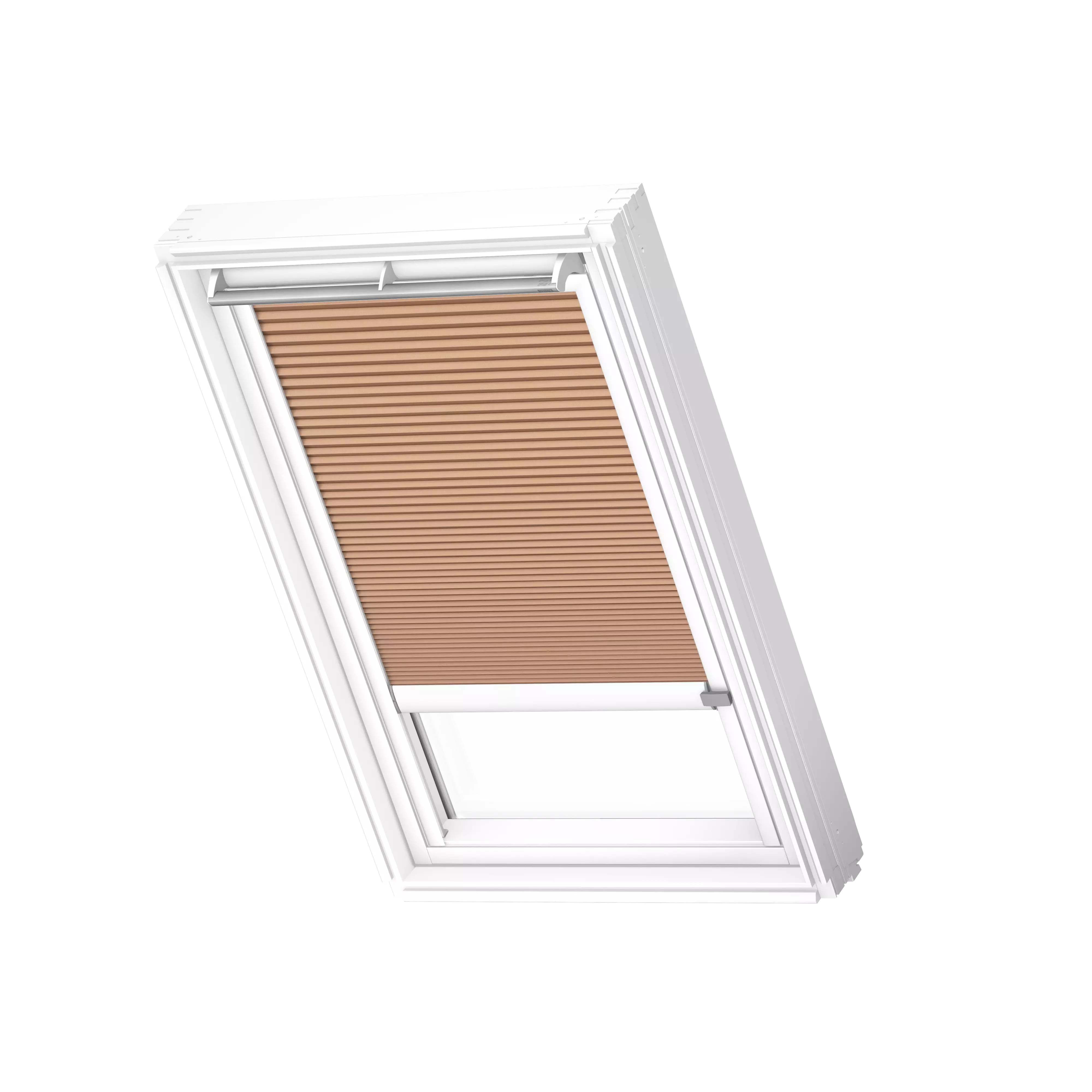 VELUX Wabenplissees elektro Apricot, weisse Schiene, Premium FMC S08 1049KWL